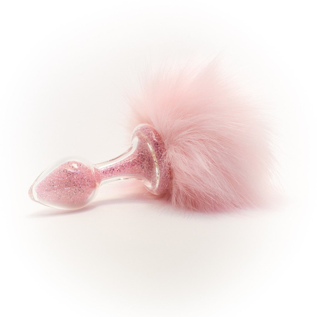 Crystal Delights Pink Sparkle Magnetic Bunny Tail Plug Crystal Delights Pink Sparkle Magnetic Bunny Tail Plug