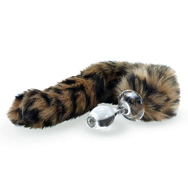 Leopard Crystal Minx Faux Fur Tail Plug Crystal Delights Leopard Crystal Minx Faux Fur Tail Plug Crystal Delights