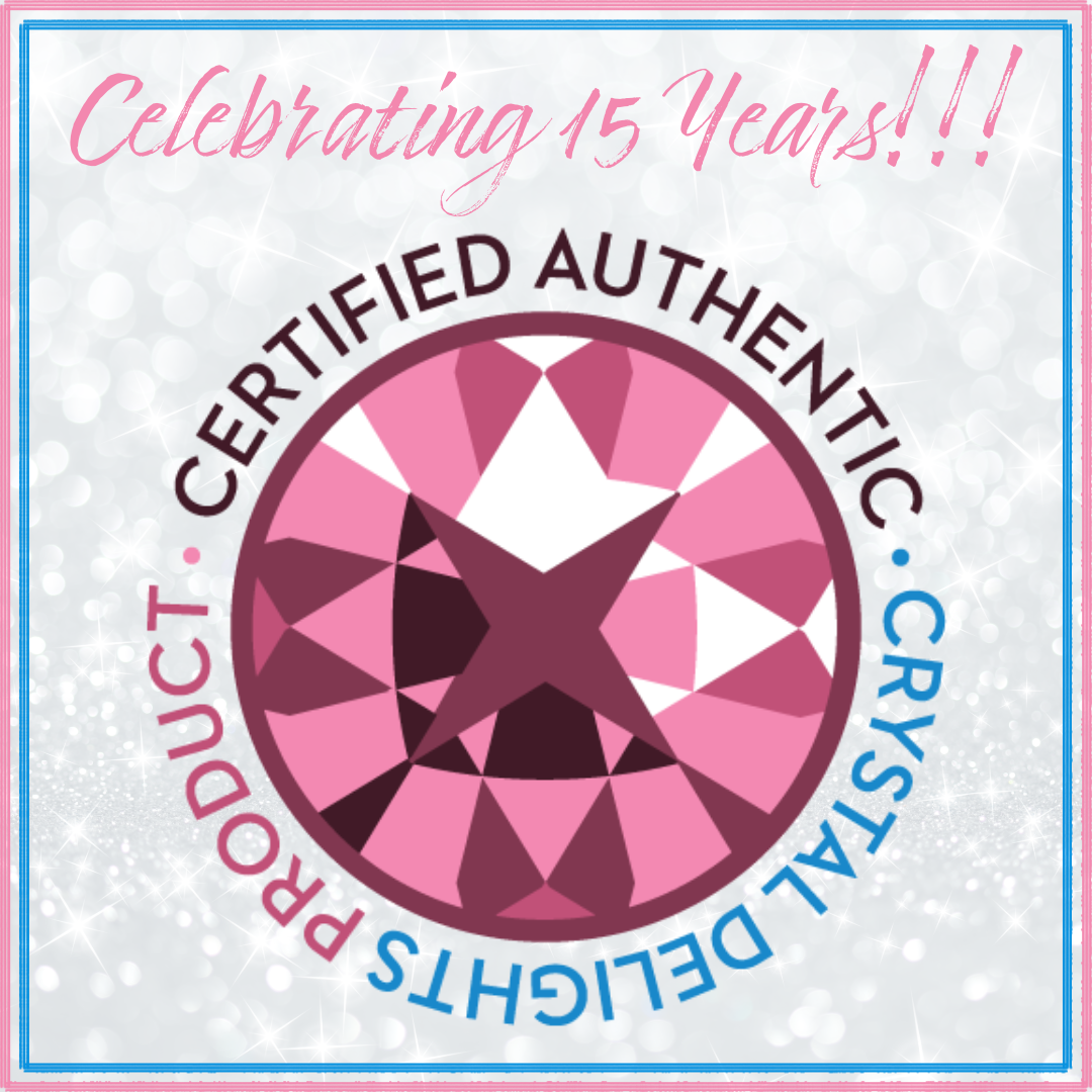 Crystal Delights Celebrating 15 years banner