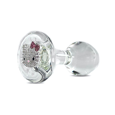 Crystal Delights Clear Glass Kitty Plug