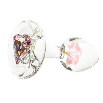 Pink Twisted Heart Flower Plug