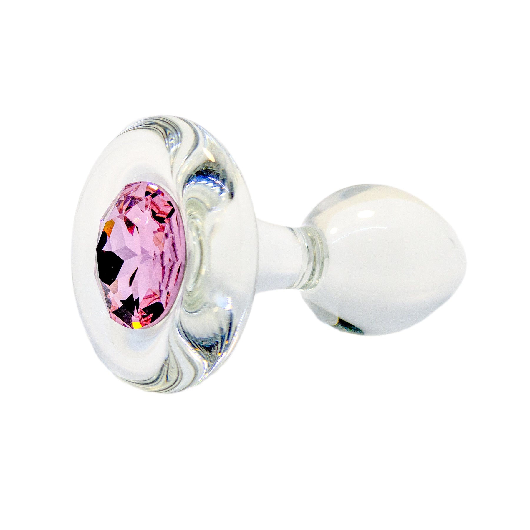 Glass Butt Plug - Pink Crystal Delight Princess Plug Crystal Delights Glass Butt Plug - Pink Crystal Delight Princess Plug Crystal Delights