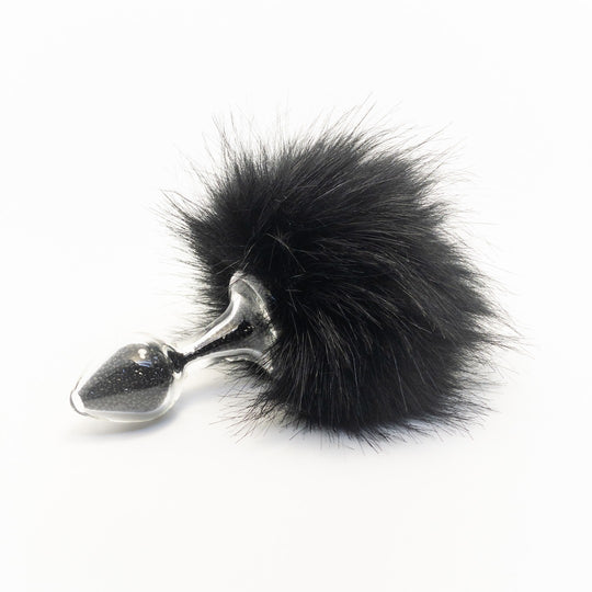 Black Bunny Tail Sparkle Plug