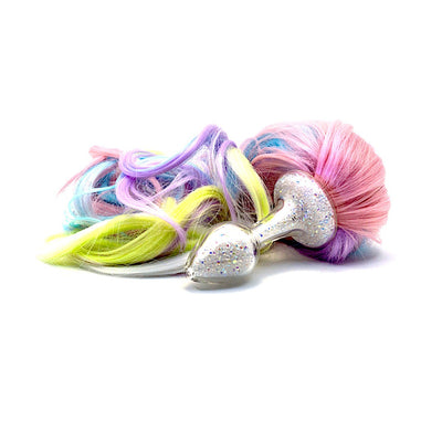 Aurora Borealis 5-color Pastel Sparkle Ponytail Plug