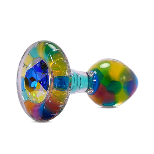 Funfetti Plug with Aurora Borealis crystal base