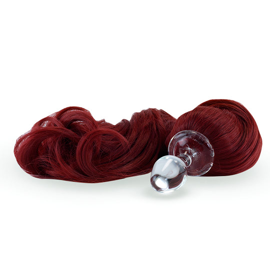 Red Crystal Minx Detachable Faux Pony Tail Plug