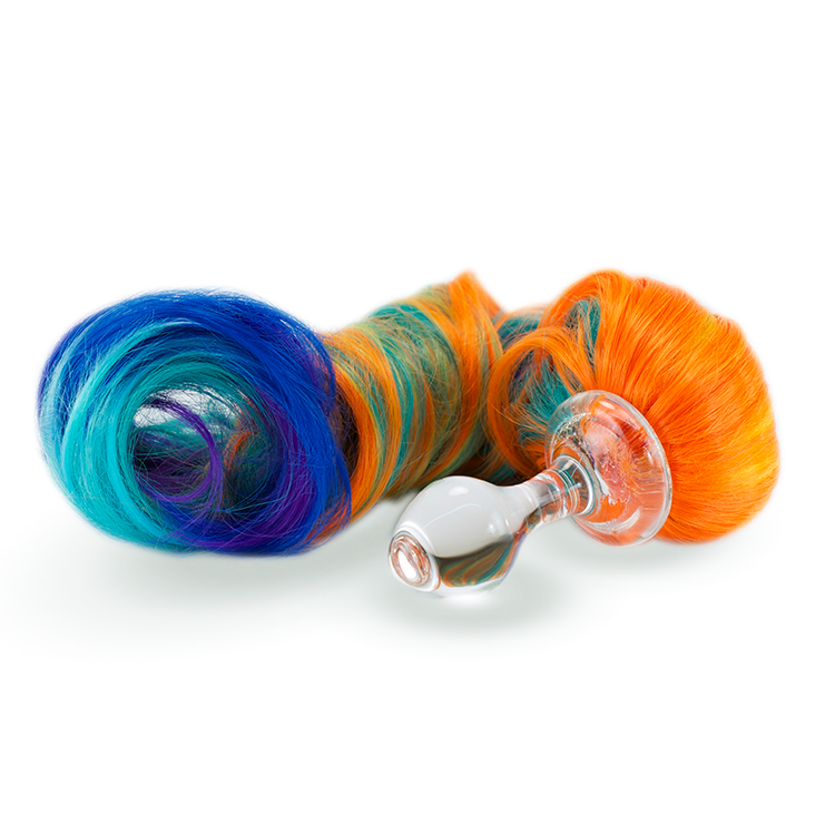 Primary 5-Color Crystal Minx Detachable Faux Pony Tail Plug – Crystal  Delights
