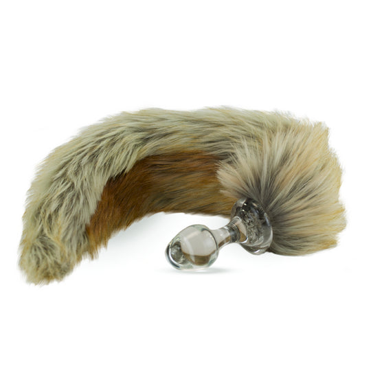 Red Fox Crystal Minx Faux Fur Tail Plug