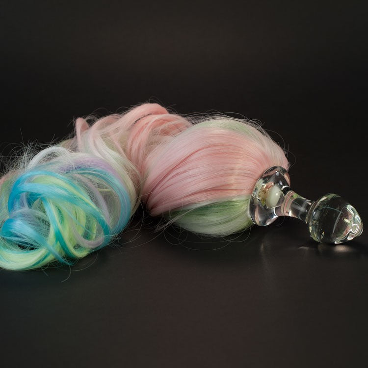 Pastel 5-Color Crystal Minx Detachable Faux Pony Tail Plug