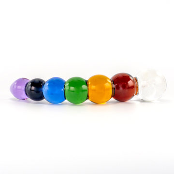 Rainbow Bubble Dildo with Dichrioic Bulb